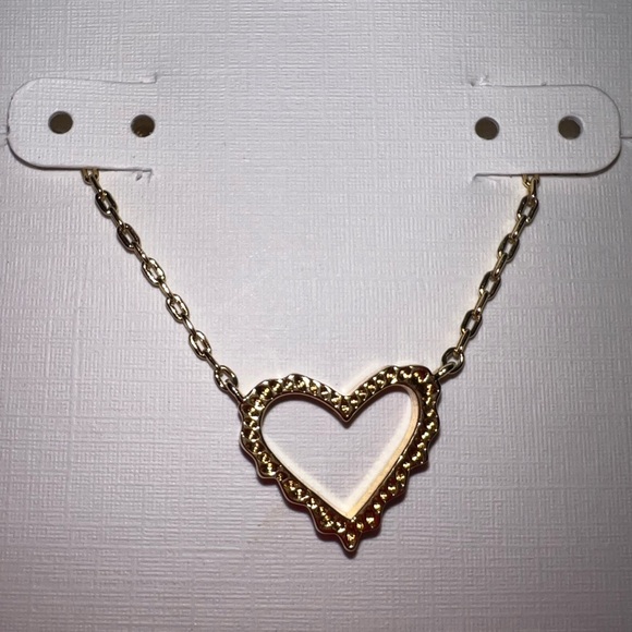 Kendra Scott Gold Open Heart Necklace - Picture 3 of 5